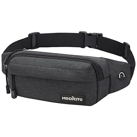 Bum Bag Waist Bag Bumbag for Women Belt Bag Waist Bag for Men Bumbag for Dog Walking 3 Zip Pockets Adjustable Belt of 135 cm/55 in Bumbag for Running Hiking Cycling (Gray08) Cover