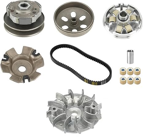 Fit for Gy6 150cc Clutch Assembly Kit, High Performance Clutch Set, Fit for Gy6 125cc/150cc 4-Stroke Engine Scooter ATV, Including Front Clutch Variator and Rear Clutch Assembly with 842 belt