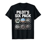 Pilot's Six Pack T-shirt Funny Pilot Aviation Flying Gift