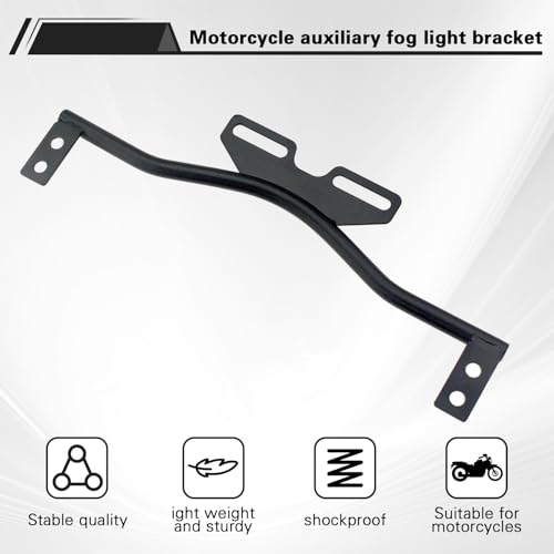 Motorcycle Light Bracket Bar Driving Spot Fog Passing Turn Signal Light Bracket bar Compatible with Dyna Super Glide Road Honda Suzuki Yamaha Kawasaki(Black)