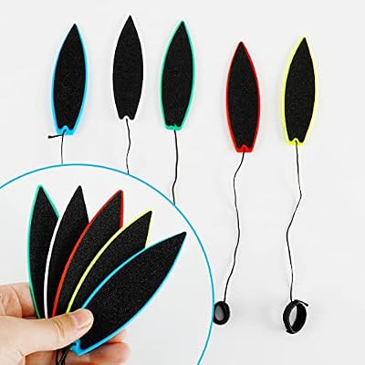 Hetenoyo 5 Pcs Mini Finger Surfboard for Car Ride Wind, Finger Board Finger Flexibility Exerciser, Office Finger Tip Deck Board Fingertip Surfboard Finger Surf Boards for Adults Relax
