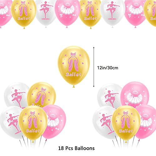 Ballet Birthday Party Decorations Ballerina Party Supplies Includes Ballet Happy Birthday Banner Ballerina Spirals Cake Cupcake Topper Balloons For Ballet Theme Party Dance Party Baby Shower #TOP5