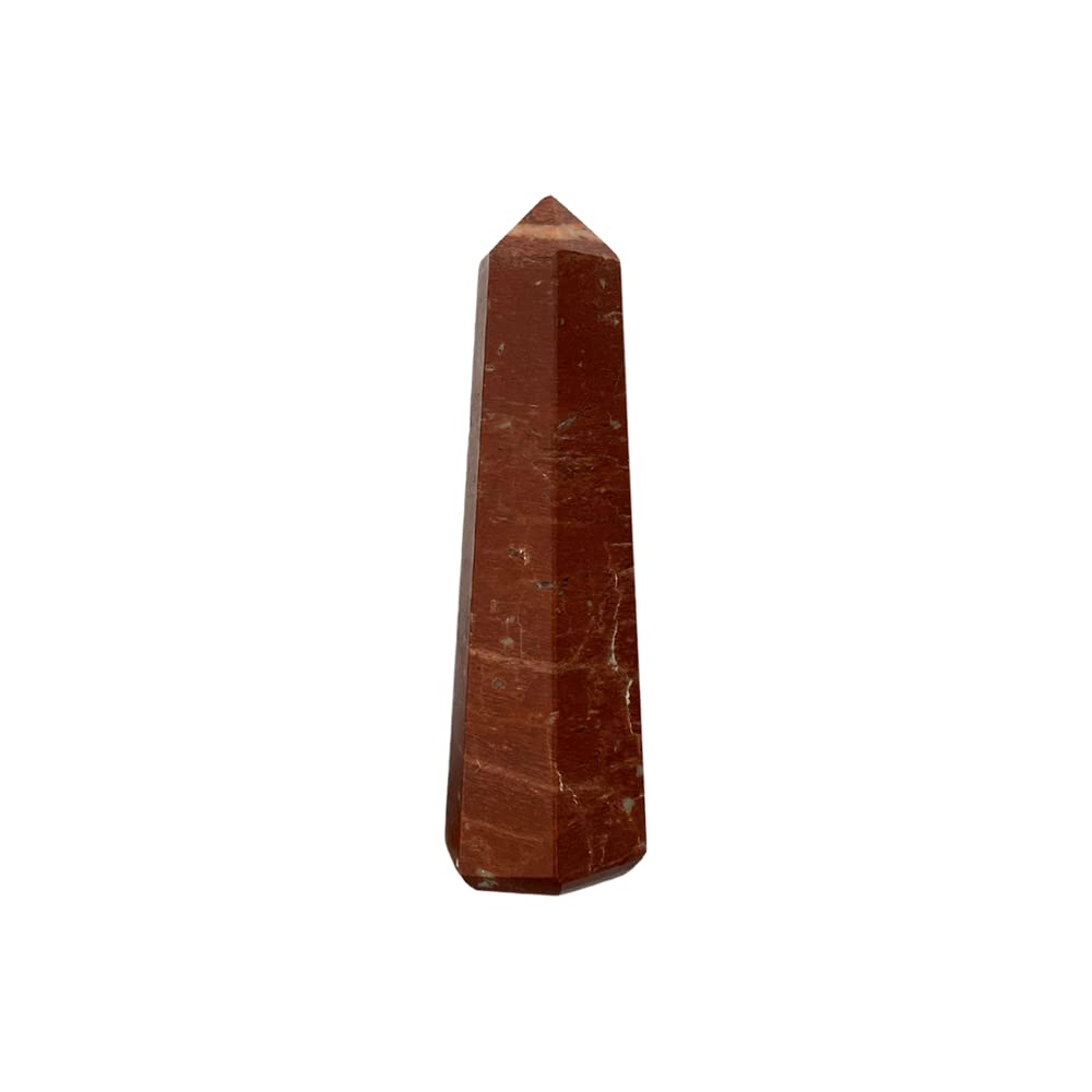 VIE Small Obelisk Tower, 7x2x1cm, Red Jasper