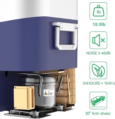 Image of TECHMARK Stratos 18L Compressor Car Fridge - Real Freezer to -18C | 12V /24V /220V AC | Whisper-Quiet | Portable Mini Refrigerator for Car, Sedan, Creta, Road Trip, Camping, Bedside & Picnic
