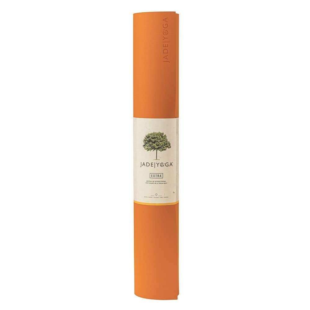 Jade Yoga Tappetino da yoga in gomma naturale, sicuro, arancione, 180,3 cm, tappetino spesso per esercizi