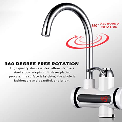 Chaudière à eau chaude rotative pour cuisine avec robinet électrique LED