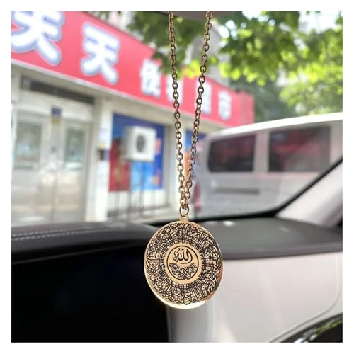 Islam car handings quran AYATUL KURSI Car Rear View Mirror stainless steel Car Pendant