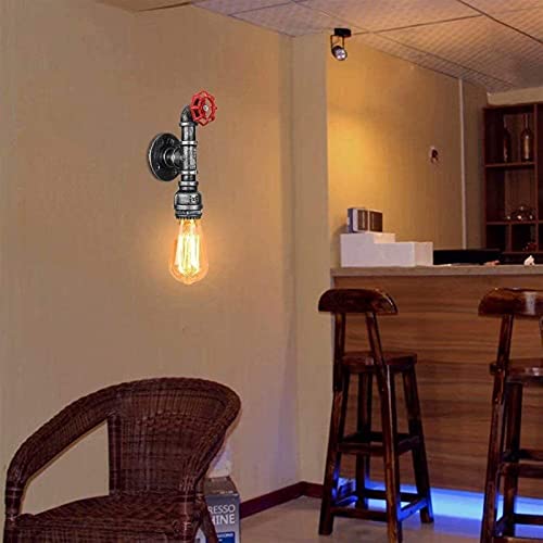 Luz de tubería de agua de 3 luces estilo vintage para pared sin bombilla modelo B 5