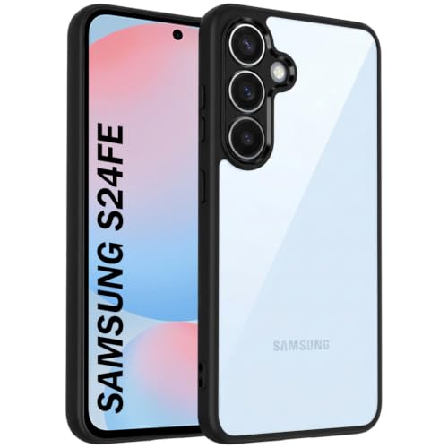 Image of VONZEE Clear Back Case Cover for Samsung Galaxy S24 5G | Shockproof Design | Hard Back Cover Case for Samsung Galaxy S24 5G (PC & TPU, Black)