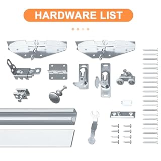 JUJUBON 30" x 80" Opening Bifold Doors, HD Mirror Bifold Barn Door Panels with Hardware Kit & Handles, One Side Mirrored Folding Interior Doors for Closet/Bathtoom/Bedroom Easy to Install, Black