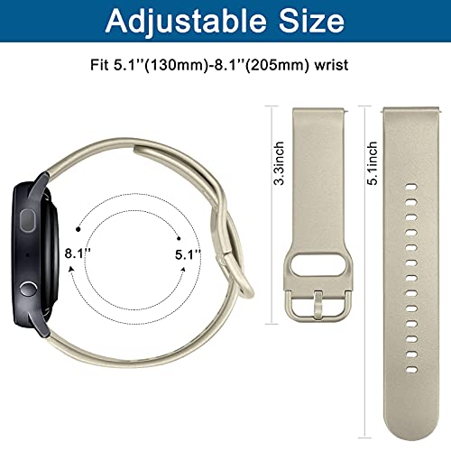 4 Pack Bands Compatible With Samsung Galaxy Watch 4 Band 40Mm 44Mm, Galaxy Watch 4 Classic Band 42Mm 46Mm, 20Mm Adjustable Silicone Sport Strap Replacement Band For Galaxy Watch 4 Women Men (4Pack C) #TOP3