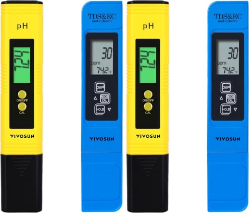 Image of VIVOSUN Digital pH Meter TDS EC Meter for Water 0.01 Accuracy Hydroponics (Pack of 2)