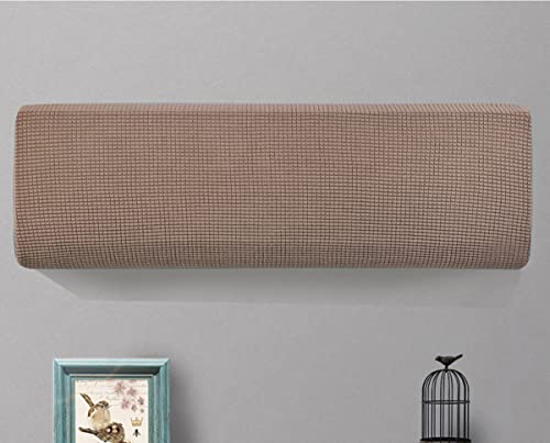 XWanitd Cubierta elástica de CA para colgar en la pared, cubierta de polvo de aire acondicionado todo incluido a prueba de polvo protector de aire acondicionado (mediano, 1 unidad, caqui) Cover
