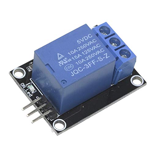 KeeYees 5pcs 1 Channel 5V Relay Module Board Shield KY-019 LED Indicator for Arduino + 3pcs 20CM 10Pin Female Male Jumper Wires2