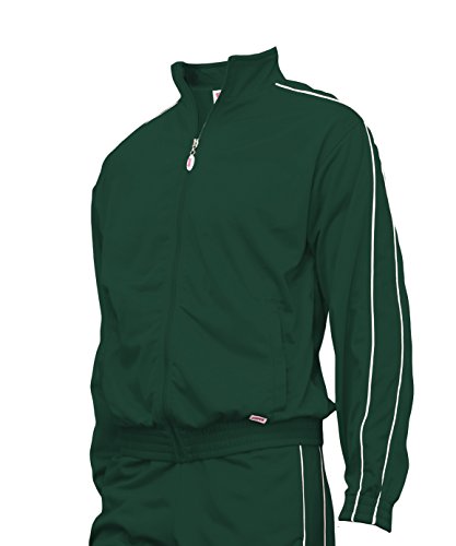 Soffe Adult Warm-Up Jacket, Dark Green, Large