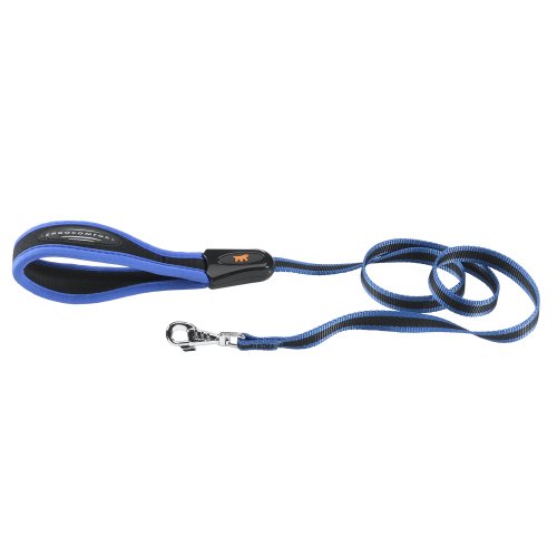 Ferplast ERGOCOMFORT G Guinzaglio per Cani Ergonomico - Presa Sicura con Morbida Imbottitura - Antiabrasione - Cuciture Rifinite Extraresistenti - Design Italiano - 120 x 2 cm, Blu