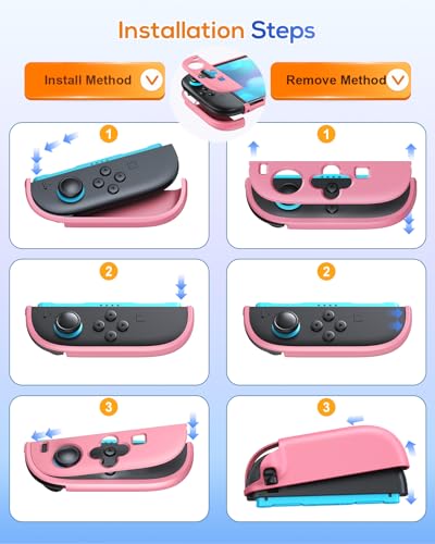Image of FYOUNG Upgrade Switch 2 Protective Case&Screen Protector Set, Dockable Cute Cover Hard Shell Skin for Nintendo Switch 2 Console Accessories,Travel-Friendly,Kickstand Cutout(Pink, for Switch 2 7.9inch)