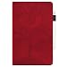 Produktbild AsWant Huawei Mediapad M5 Lite 10 Hülle Geprägter Baum PU PU Leder Brieftasche BookStyle Flip Cover Stand Kartensteckplatz Tablet Schutzhülle Für Huawei Mediapad M5 Lite/C5 10.1 Zoll 2018 - rot