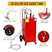 Migoda 30 Gallon Gas Caddy, Portable Gas Tank With Pump on 4 Wheels,Fuel Transfer Storage Tank Gasoline Diesel Can Revrsible Rotary Hand Siphon Pump for Boat, ATV, Car, Motorcycle,UTV