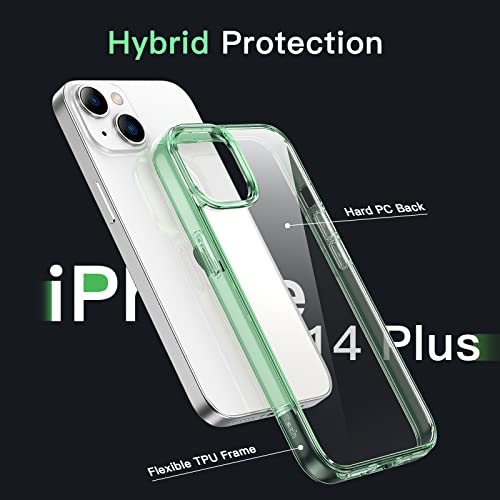 Jetech Case For Iphone 14 Plus 6.7-Inch, Shockproof Phone Bumper Cover, Anti-Scratch Clear Back (Midnight Green) #TOP2