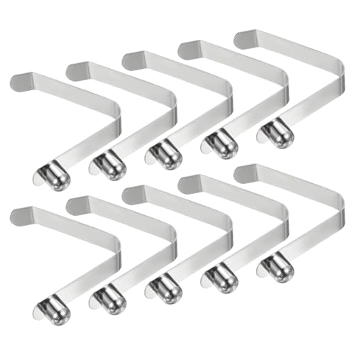 PATIKIL 9.5x9mm Kayak Paddle Snaps, 10 Pack Tent Pole Clips Steel V Shaped Single Pin Push Button Spring Clips Lock Tube Pole Clips for Camping Awning