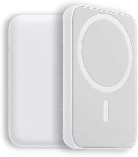 Batterie Externe 5000mAh Mag-Safe Magnetic Power Bank, Banque d'alimentation sans Fil magnétique Chargeur Portable Charge Rapide Compatible avec15 14 13 12 11 X/Androi