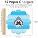 Big Dot of Happiness Shark Zone - Jawsome Shark Party or Birthday Party Round Table Decorations - Paper Chargers - Place Setting for 12