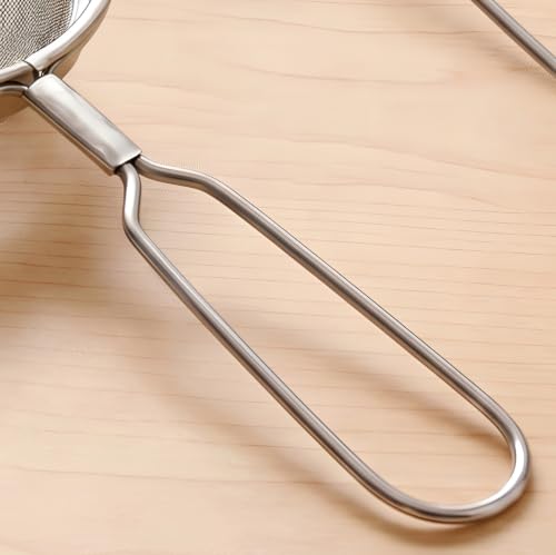 Image of Nestasia Stainless Steel Tea Strainer Set of 2 | Fine Mesh Coffee, Juice & Green Tea Strainer | 100% Food-Safe, Rust-Resistant & Dishwasher-Safe Chai Chhalni