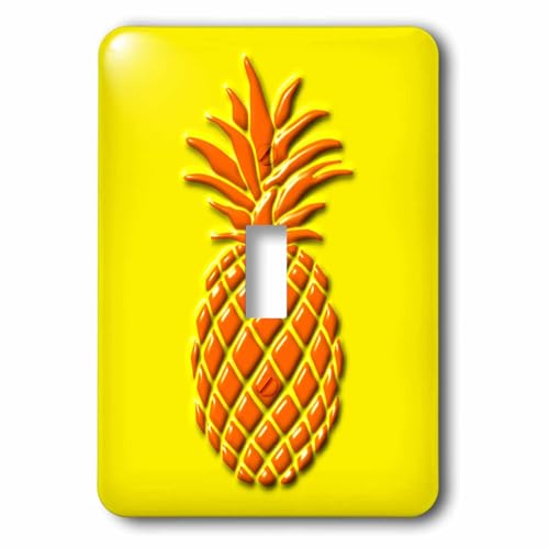 Interrupteur à bascule simple orange ananas jaune citron 3dRose - 2