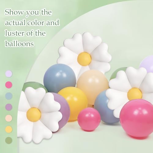 Kit d'arche de ballons vert sauge fleur rose violet pastel - 7