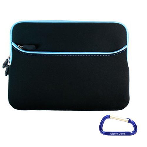 Gizmo Dorks Checkpoint Friendly Neoprene Laptop Carrying Sleeve For The Apple Macbook Pro 13-Inch, Black With Electric Blue Trim #TOP21