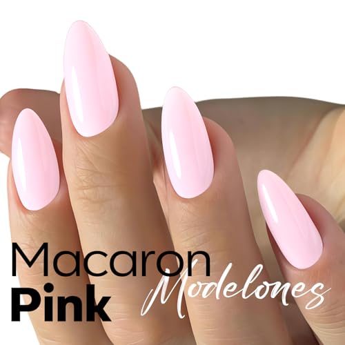 Image of modelones Pink Gel Nail Polish Light Pink Gel Polish Petal Milky Pink Nail Polish Soak Off Spring Nail Art Gel Manicure Soft Nails DIY 15 ML