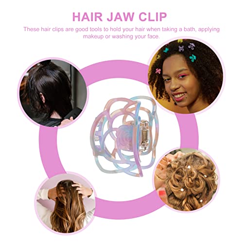 Grande pince à cheveux fleur pour sécuriser un chignon au bureau - 4