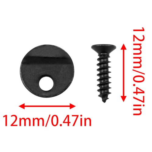 Image of 100 Metal Round Press Black + 100 Screws Picture Frame Backing Clips Picture Frame Clips to Hold Picture in Frame for Hanging Pictures Poster 100 Set