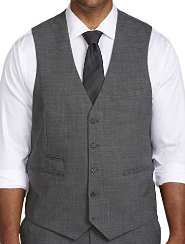 DXL Synrgy Big and Tall Performance Suit Vest, Grey3