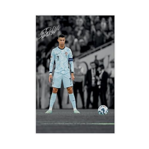 ocvdfss Cristiano Ronaldo - Póster en lienzo para decoración de dormitorio, oficina, habitación, regalo, 30 x 45 cm
