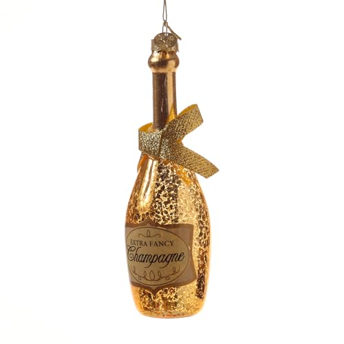MARELIDA Weihnachtsbaumschmuck CHAMPANGER Flasche - Glas - inkl....