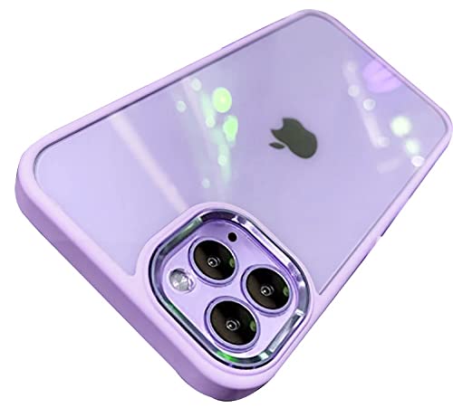 Image of mobistyle Designed for iPhone 13 Pro Back Cover, Enhanced Metal Camera Guard Shockproof Back Cover Case Compatible with iPhone 13 Pro (Polycarbonate | Purple)