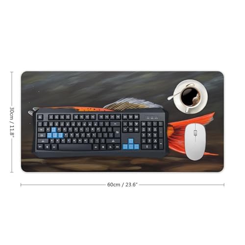 Safflower Flying Fish Desk Pad impermeable y antideslizante miniatura 2