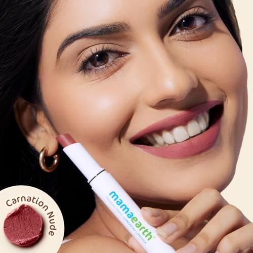 Moisture Matte Longstay Lipstick with Avocado Oil & Vitamin E for 12 Hour Long Stay-01 Carnation Nude - 2 g - Image 3