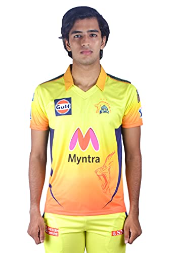 WARRIOR Chennai Super Kings Jersey 2021 IPL Cricket Jersey 2021 CSK IPL Team Jersey T20 Size XL WARRIOR Chennai Super Kings Jersey 2021 IPL Cricket Jersey 2021 CSK IPL Team Jersey T20 Size XL