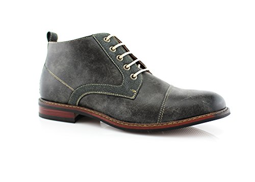 Ferro Aldo Men's 506013 Classic Round Cap Toe Ankle High Lace Up Dress