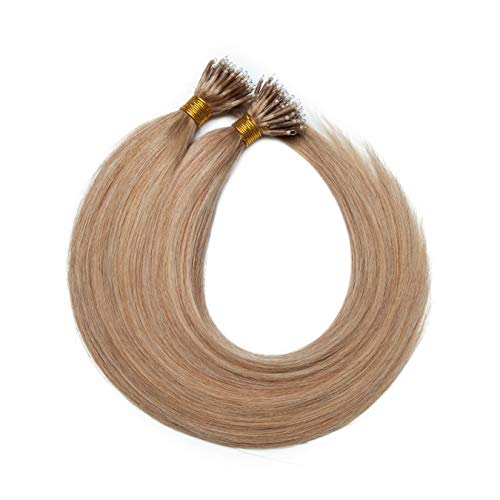 Nano Tip Remy Hair Extensions 16inch 50g #27 Dark Blonde