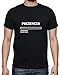latostadora Camiseta Manga Corta Cargando Paciencia para Hombre - Negro M - Ref. 3641384-P