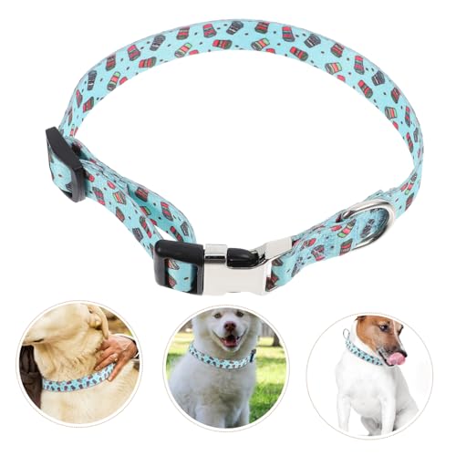 BAZEITFLOW Verstellbares Gepolstertes Hundehalsband Aus Strapazierfähigem Material Mit Schnellverschluss Schnalle Für Outdoor-aktivitäten Und Feste Erhältlich
