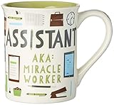 Enesco Our Name is Mud “Assistant Miracle Worker” Patte, 16 oz. Stoneware Mug, 1 Count (Pack of 1), Multicolor