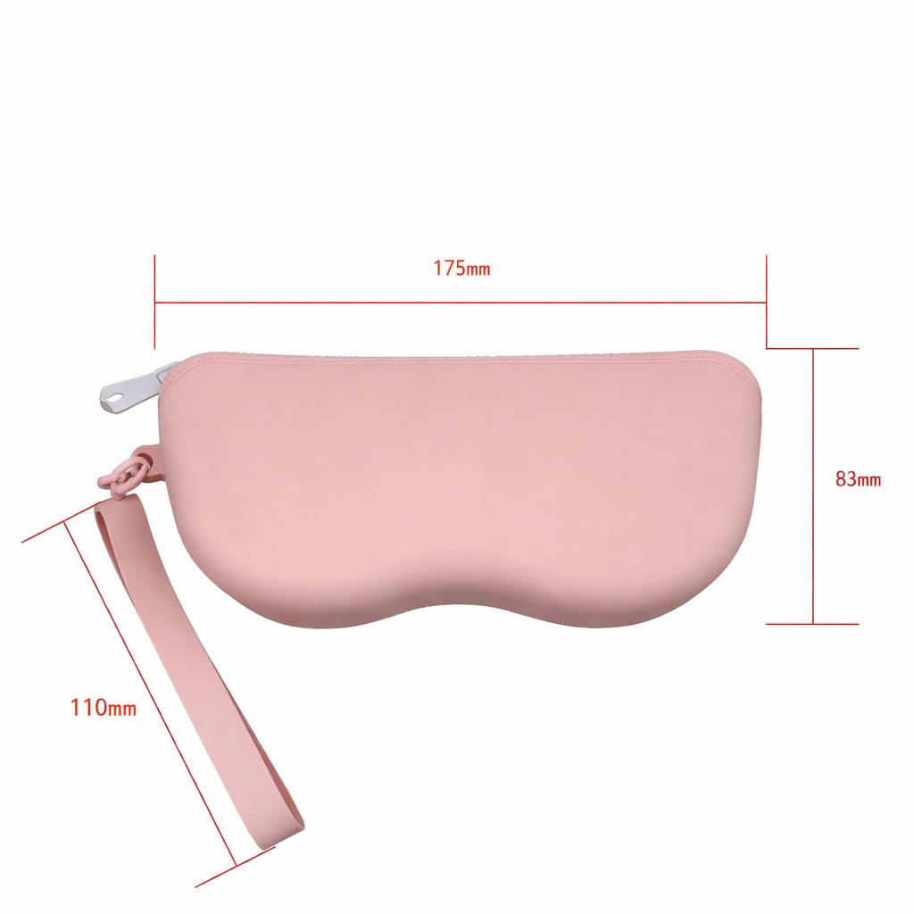 Shrux Silicone Storage Pouch with Zipper & Wrist Strap, Soft Eyeglasses Case, Makeup Pencil Organizer, Compact Travel Accessory Bag for Daily Use (1) 1
