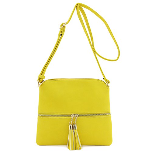 Image of DELUXITY Lightweight Medium Crossbody Bag with Tassel | Lightweight