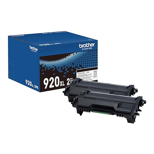 Image of Brother Genuine TN920XL High-Yield Black Toner Cartridge 2-Pack for Professional Business Laser Printers, 12,000 Pages per Cartridge, Compatible with HL-L5210DW, HL-L6210DW Series | Approx. 6, 000 Pages per Cartridge, Compatible with Hl-L5210dw and Hl-L6210dw