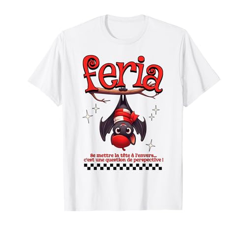 Feria Vintage Bayonne Dax cabeza al revés murciélago Camiseta